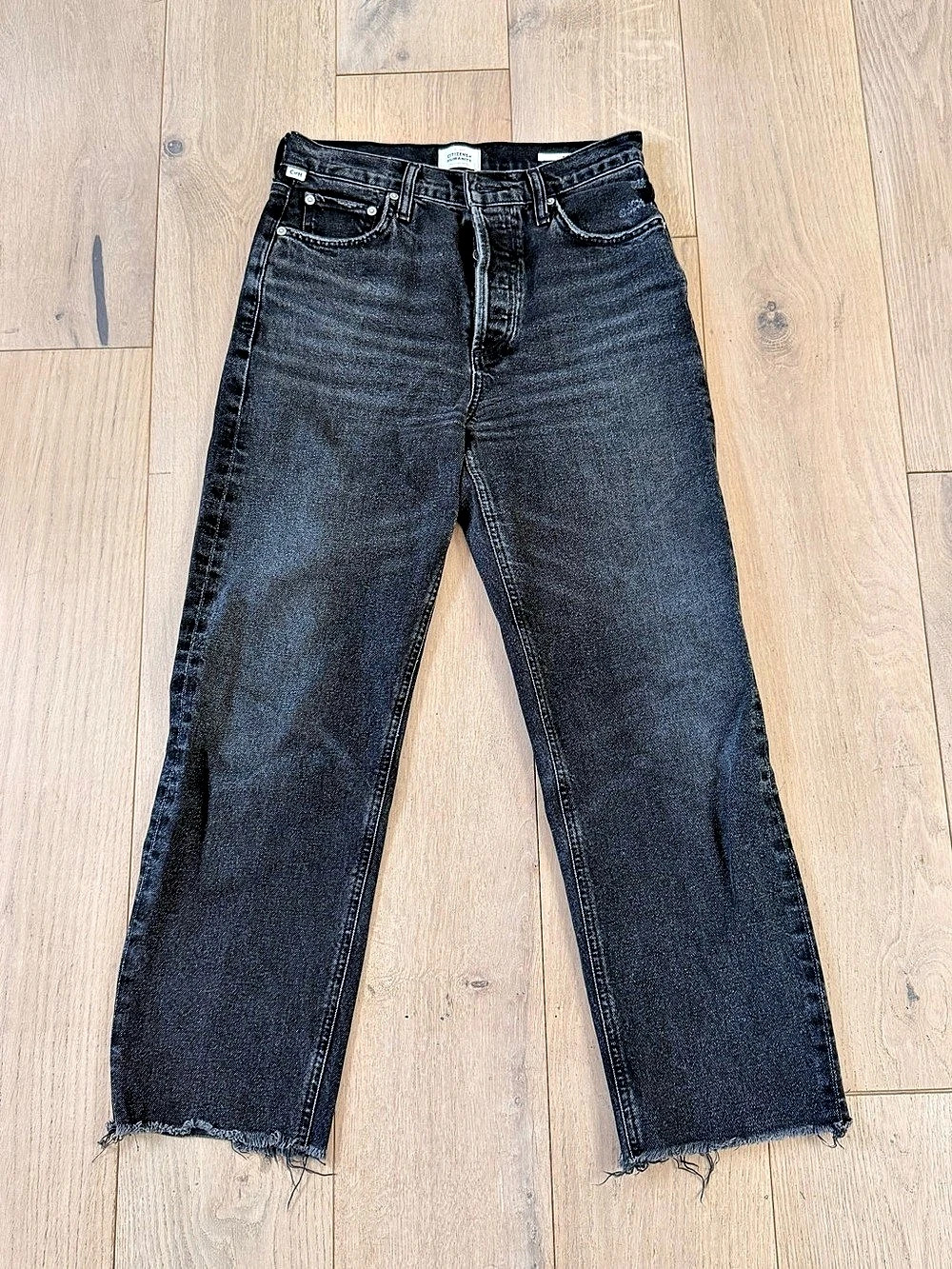 Citizens of Humanity Florence Straight Leg Cropped Jeans Waist 26 Black